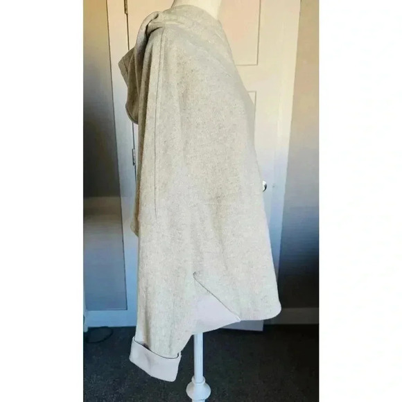 Prana Women’s Paskal Wool Blend Hoodie Bone Gray Front Pocket Sz XL - Picture 7 of 12